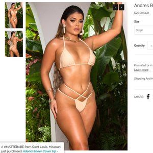 BUNDLE OF 2 MATTE COLLECTION BIKINIS; SIZE LARGE